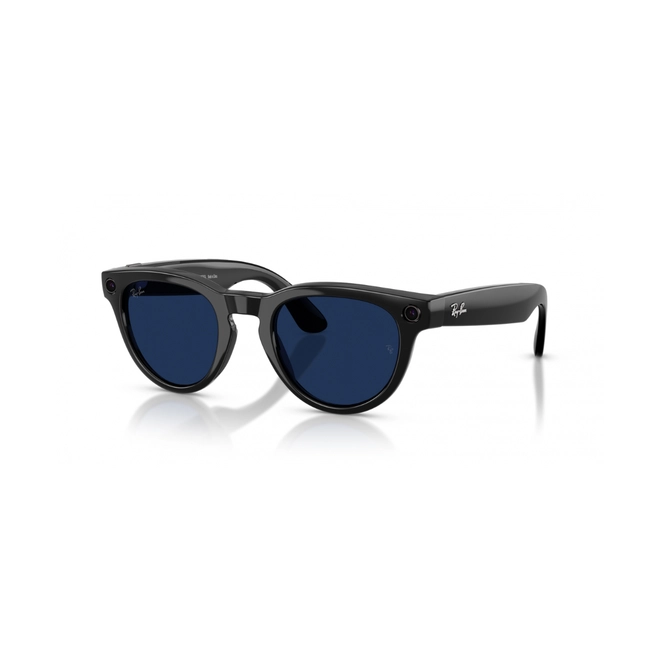Óculos de Sol Ray-Ban Meta Headliner Gen 2 0RW4013 601/MF50 Acetato Preto com lentes na cor Azul Fotocromático 2
