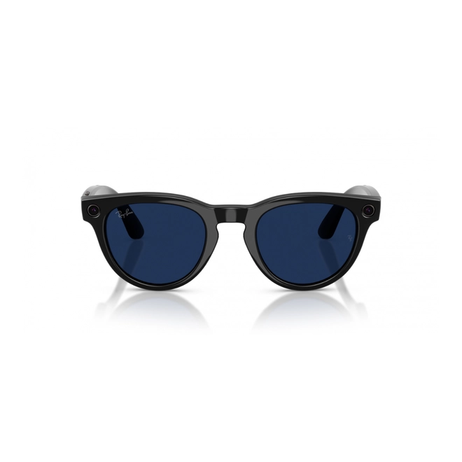 Óculos de Sol Ray-Ban Meta Headliner Gen 2 0RW4013 601/MF50 Acetato Preto com lentes na cor Azul Fotocromático 4