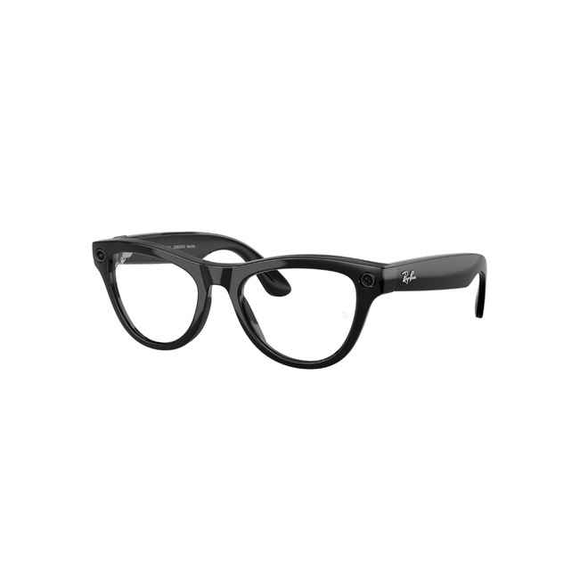 Óculos de Sol Ray-Ban Meta Skyler Gen 2 0RW4014 601/CH52 Acetato Preto com lentes na cor Roxo Fotocromático 1