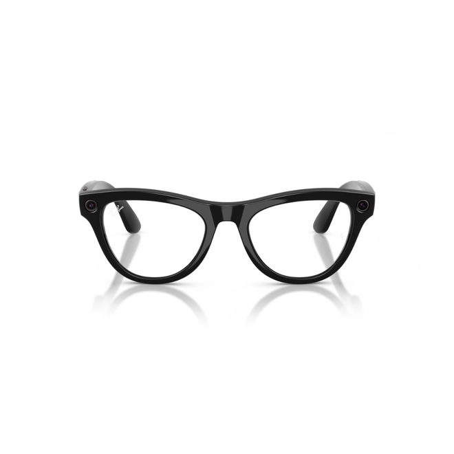 Óculos de Sol Ray-Ban Meta Skyler Gen 2 0RW4014 601/CH52 Acetato Preto com lentes na cor Roxo Fotocromático 3