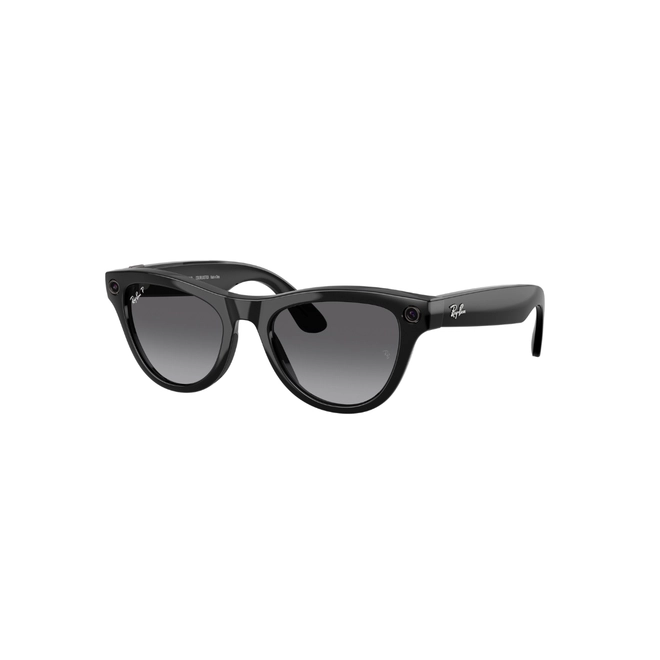 Óculos de Sol Ray-Ban Meta Skyler Gen 2 0RW4014 601/T352 Acetato Preto com lentes na cor Cinza Degradê Polarizado 1