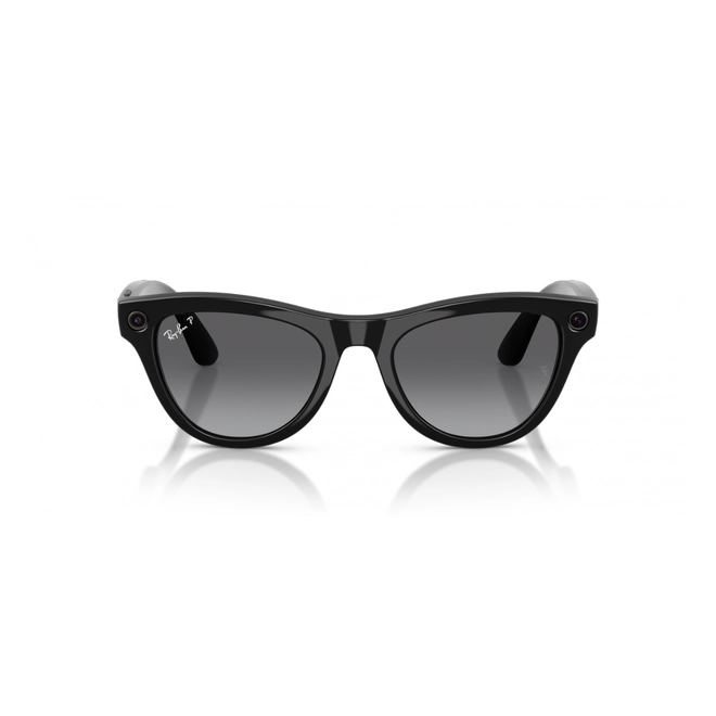 Óculos de Sol Ray-Ban Meta Skyler Gen 2 0RW4014 601/T352 Acetato Preto com lentes na cor Cinza Degradê Polarizado 2