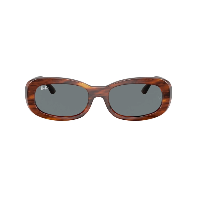 Óculos de Sol Ray-Ban 0RB2221 954/6256 Propionato Marrom Mesclado com lentes na cor Azul 2