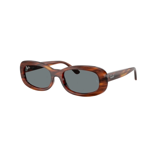 Óculos de Sol Ray-Ban 0RB2221 954/6256 Propionato Marrom Mesclado com lentes na cor Azul