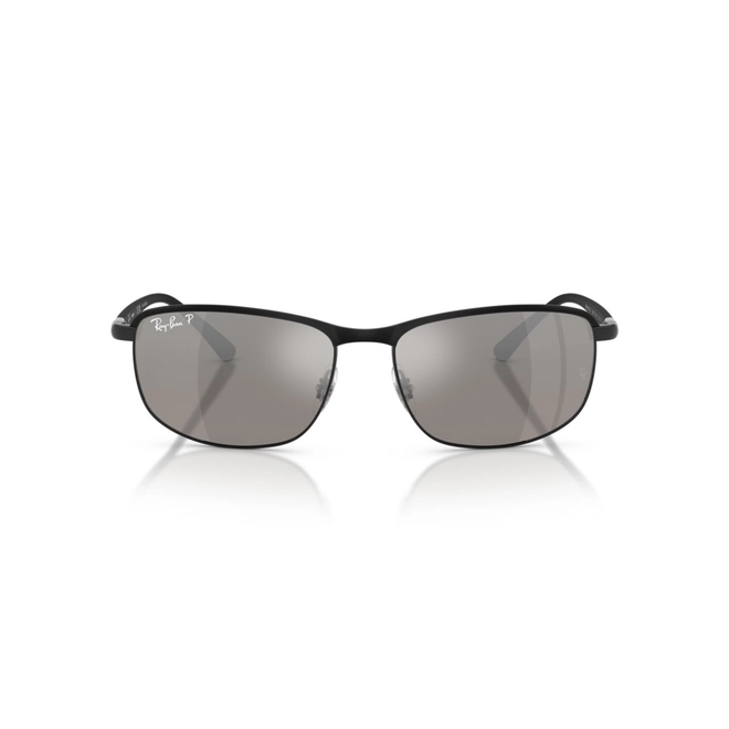 Óculos de Sol Ray-Ban 0RB3671CH 186/5J60 Metal Preto com lentes na cor Prata Espelhado 2