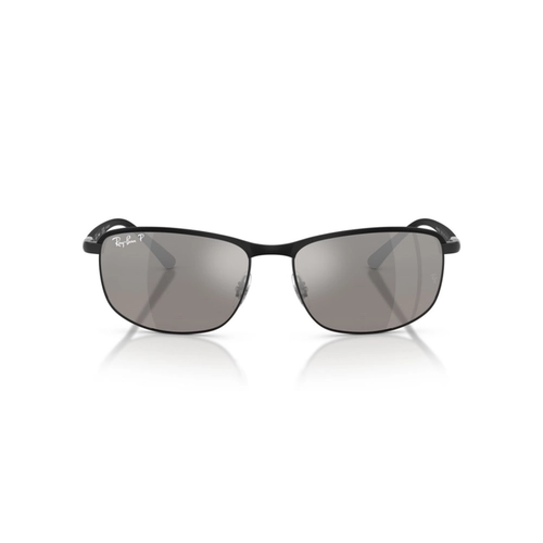 Óculos de Sol Ray-Ban 0RB3671CH 186/5J60 Metal Preto com lentes na cor Prata Espelhado