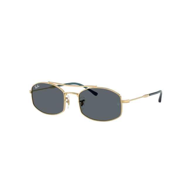 Óculos de Sol Ray-Ban 0RB3719 9278R554 Metal Dourado com lentes na cor Azul 1