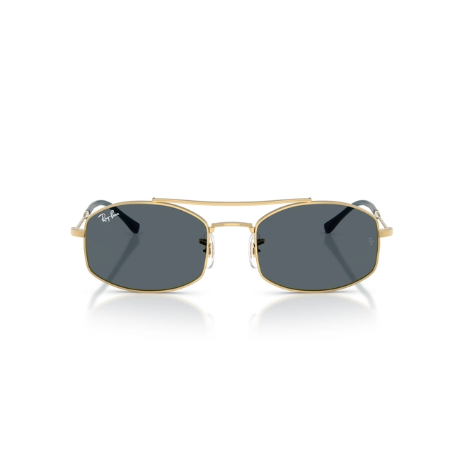 Óculos de Sol Ray-Ban 0RB3719 9278R554 Metal Dourado com lentes na cor Azul 2