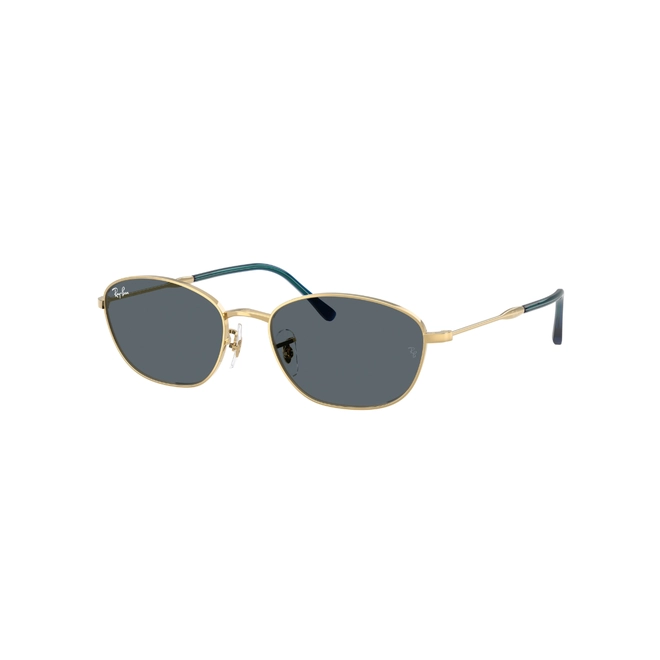 Óculos de Sol Ray-Ban 0RB3749 9278R558 Metal Dourado com lentes na cor Azul 1