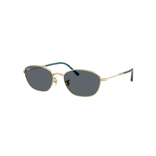 Óculos de Sol Ray-Ban 0RB3749 9278R558 Metal Dourado com lentes na cor Azul