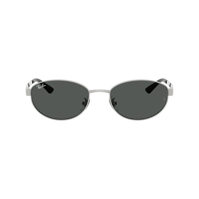 Óculos de Sol Ray-Ban 0RB3774D 003/8755 Metal Prata com lentes na cor Cinza Escuro 2