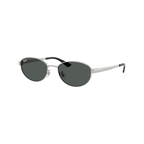 Óculos de Sol Ray-Ban 0RB3774D 003/8755 Metal Prata com lentes na cor Cinza Escuro