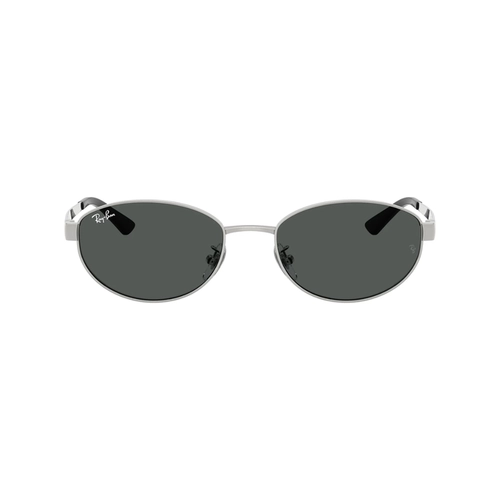 Óculos de Sol Ray-Ban 0RB3774D 003/8755 Metal Prata com lentes na cor Cinza Escuro
