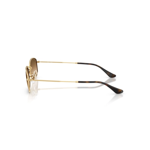 Óculos de Sol Ray-Ban 0RB3832 001/5155 Metal Dourado com lentes na cor Marrom Degradê