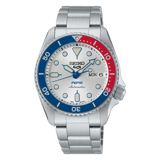 Relógio Seiko 5 Sports Edição Limitada Pepsi - SRPL99K1 S1SX EL Prata 1