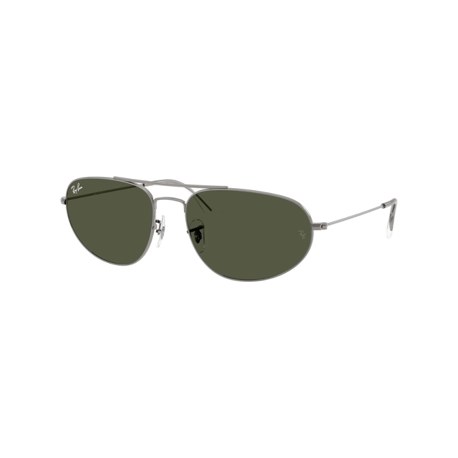 Óculos de Sol Ray-Ban 0RB3945 004/3160 Metal Chumbo com lentes na cor Verde 1