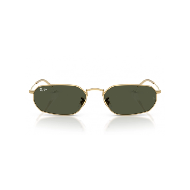 Óculos de Sol Ray-Ban 0RB3947 001/3157 Metal Dourado com lentes na cor Verde 2
