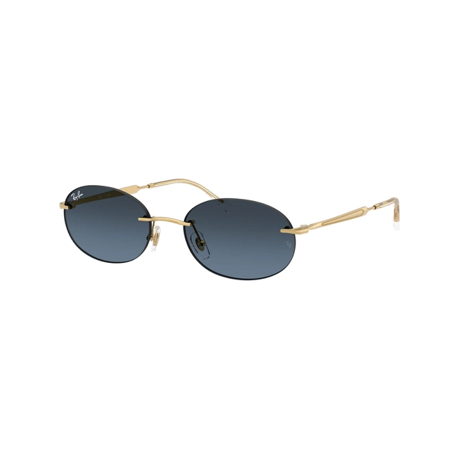 Óculos de Sol Ray-Ban 0RB3767 001/4C54 Metal Dourado com lentes na cor Azul Degradê 1