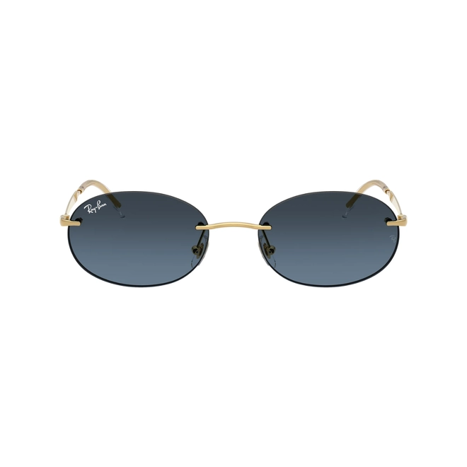Óculos de Sol Ray-Ban 0RB3767 001/4C54 Metal Dourado com lentes na cor Azul Degradê 2