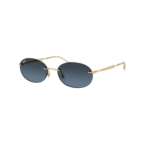 Óculos de Sol Ray-Ban 0RB3767 001/4C54 Metal Dourado com lentes na cor Azul Degradê
