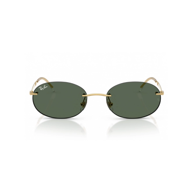 Óculos de Sol Ray-Ban 0RB3767 001/7154 Metal Dourado com lentes na cor Verde 2