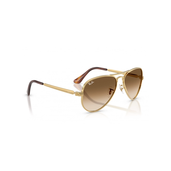 Óculos de Sol Ray-Ban Aviator Max 0RB3925 001/5158 Metal Dourado com lentes na cor Marrom Degradê 3