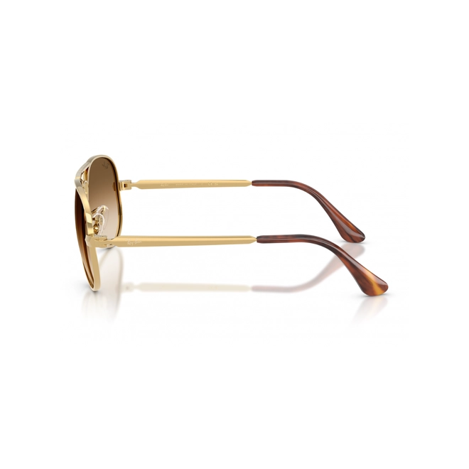 Óculos de Sol Ray-Ban Aviator Max 0RB3925 001/5158 Metal Dourado com lentes na cor Marrom Degradê 4