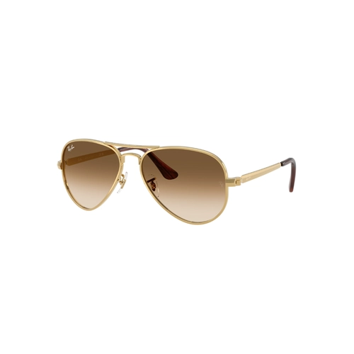 Óculos de Sol Ray-Ban Aviator Max 0RB3925 001/5158 Metal Dourado com lentes na cor Marrom Degradê