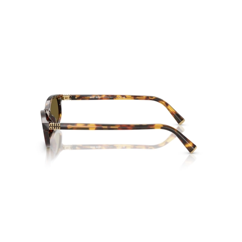 Óculos de Sol Miu Miu 0MU A06S 14L09Z54 Acetato Marrom Mesclado com lentes na cor Marrom