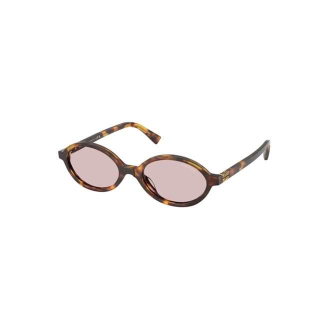 Óculos de Sol Miu Miu 0MU 04ZS 14L4I050 Acetato Marrom Mesclado com lentes na cor Rosa 1