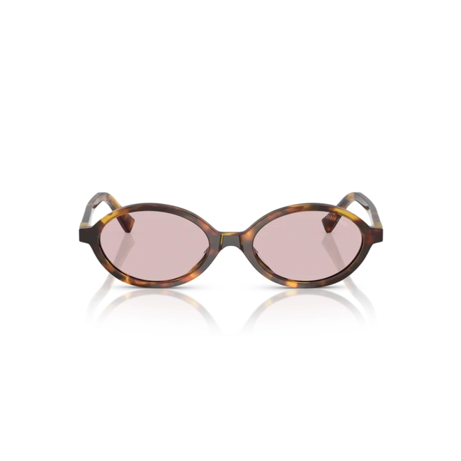 Óculos de Sol Miu Miu 0MU 04ZS 14L4I050 Acetato Marrom Mesclado com lentes na cor Rosa 2