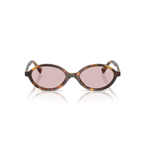 Óculos de Sol Miu Miu 0MU 04ZS 14L4I050 Acetato Marrom Mesclado com lentes na cor Rosa