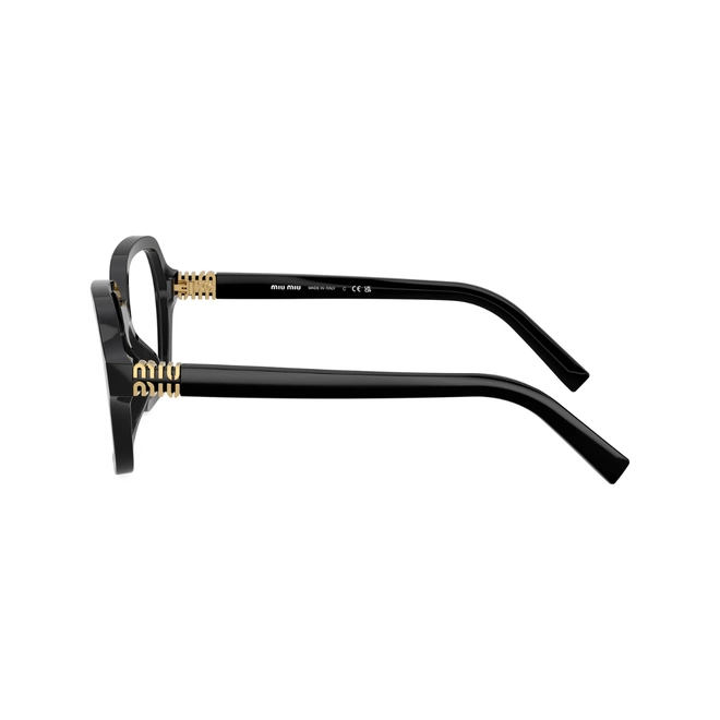 Óculos de Grau Miu Miu 0MU 03YV 16K1O154 Acetato Preto 3