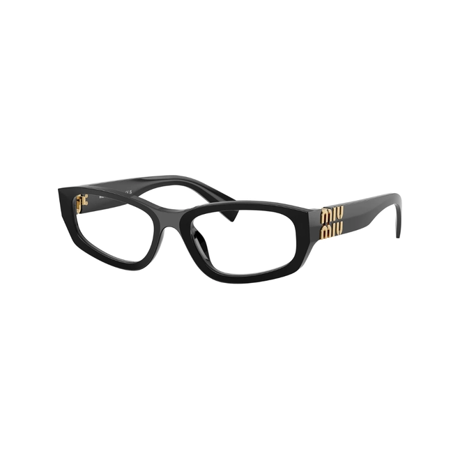 Óculos de Grau Miu Miu 0MU 04YV 16K1O154 Acetato Preto 1