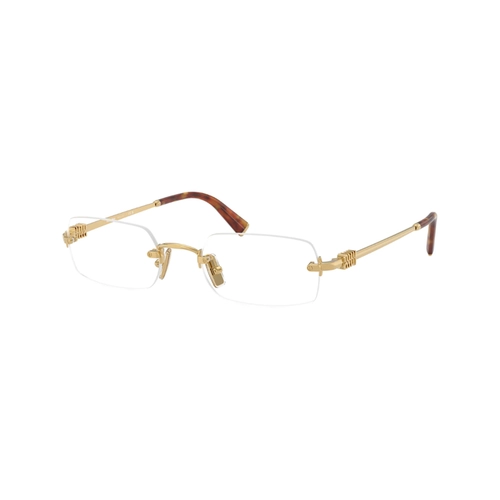 Óculos de Grau Miu Miu 0MU 50YV 5AK1O152 Metal Dourado