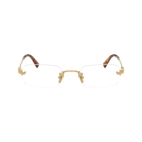 Óculos de Grau Miu Miu 0MU 50YV 5AK1O152 Metal Dourado