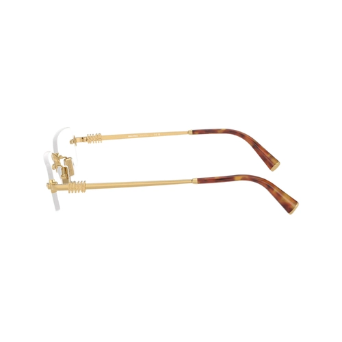 Óculos de Grau Miu Miu 0MU 50YV 5AK1O152 Metal Dourado