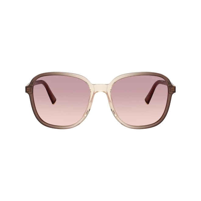 Óculos de Sol Miu Miu 0MU B01S 25G40S58 Acetato Marrom Degradê com lentes na cor Violeta Degradê 2