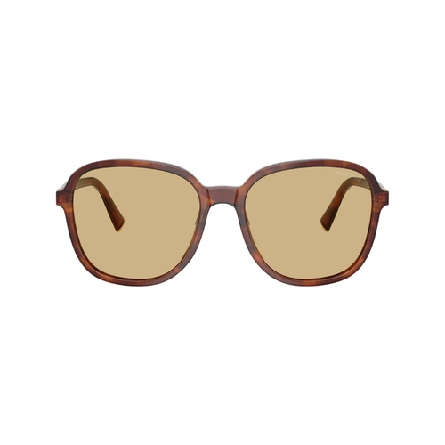 Óculos de Sol Miu Miu 0MU B01S 26E10R58 Acetato Marrom Mesclado com lentes na cor Amarelo
