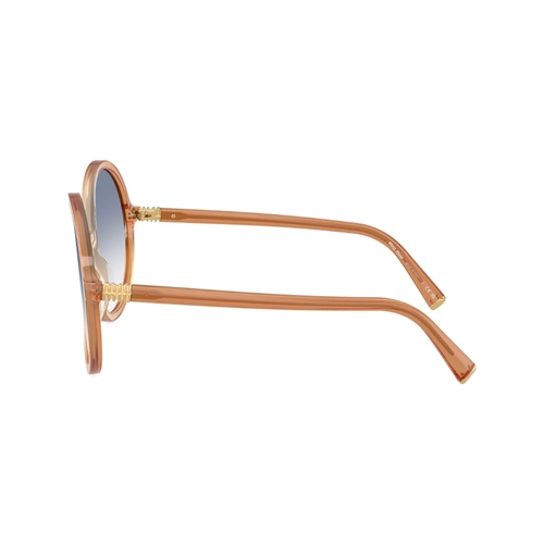 Óculos de Sol Miu Miu 0MU B02S 26G80O59 Acetato Marrom Degradê com lentes na cor Azul Degradê