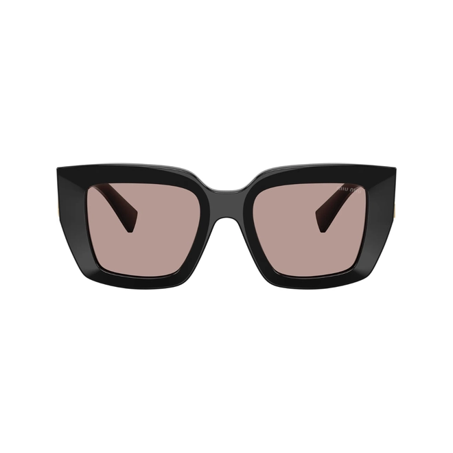 Óculos de Sol Miu Miu 0MU B05S 16K20I51 Acetato Preto com lentes na cor Roxo 2