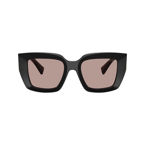 Óculos de Sol Miu Miu 0MU B05S 16K20I51 Acetato Preto com lentes na cor Roxo