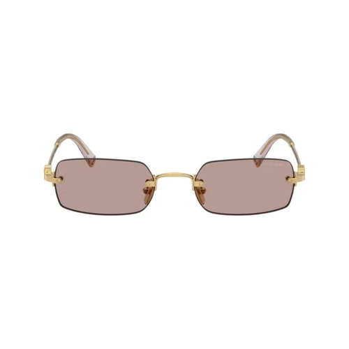 Óculos de Sol Miu Miu 0MU B50S 5AK20I52 Metal Dourado com lentes na cor Roxo