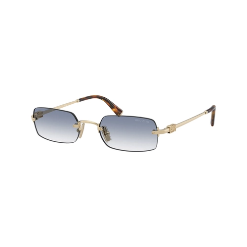Óculos de Sol Miu Miu 0MU B50S ZVN80O52 Metal Dourado com lentes na cor Azul Degradê