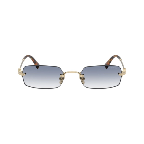 Óculos de Sol Miu Miu 0MU B50S ZVN80O52 Metal Dourado com lentes na cor Azul Degradê