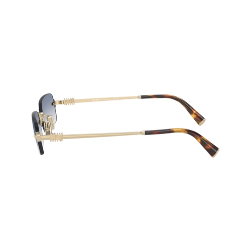Óculos de Sol Miu Miu 0MU B50S ZVN80O52 Metal Dourado com lentes na cor Azul Degradê