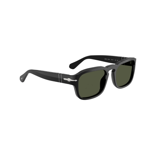 Óculos de Sol Persol 0PO3386S 95/31 56 Acetato Preto com lentes na cor Verde 3