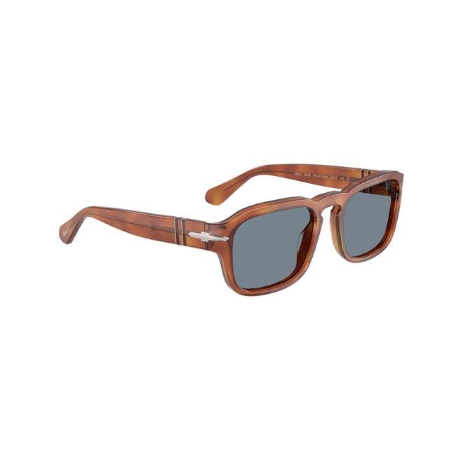 Óculos de Sol Persol 0PO3386S 96/56 56 Acetato Marrom com lentes na cor Azul 3