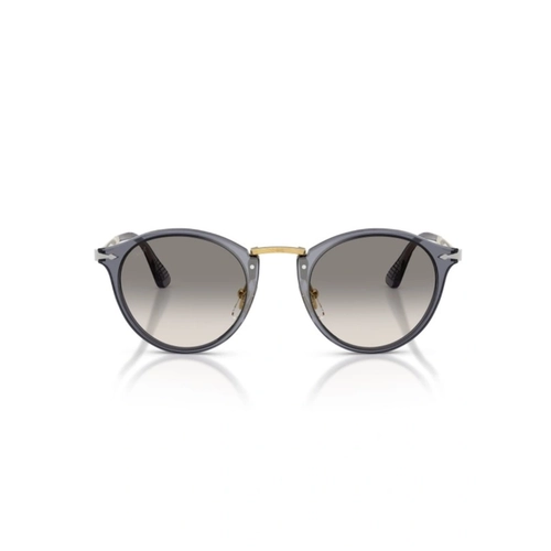 Óculos de Sol Persol 0PO3166S 12393251 Acetato Azul Transparente com lentes na cor Cinza Degradê