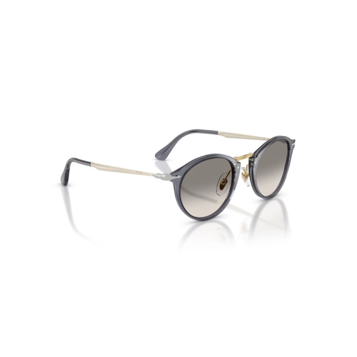 Óculos de Sol Persol 0PO3166S 12393251 Acetato Azul Transparente com lentes na cor Cinza Degradê